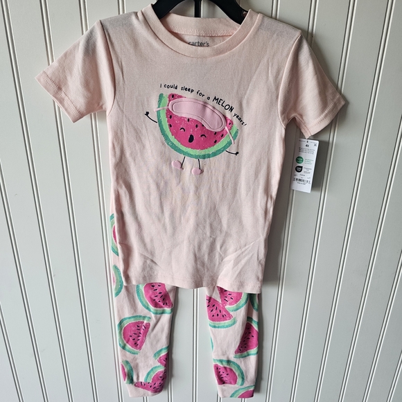 Carter's Other - NEW Carter's Pink Watermelon Kids Pajamas 3T